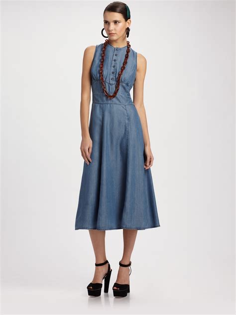 denim prada dress|prada evening gowns.